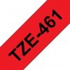 Taśma Brother TZE-461. czarny druk/czerwony podkład. laminowane. 8m. 36mm TZE461